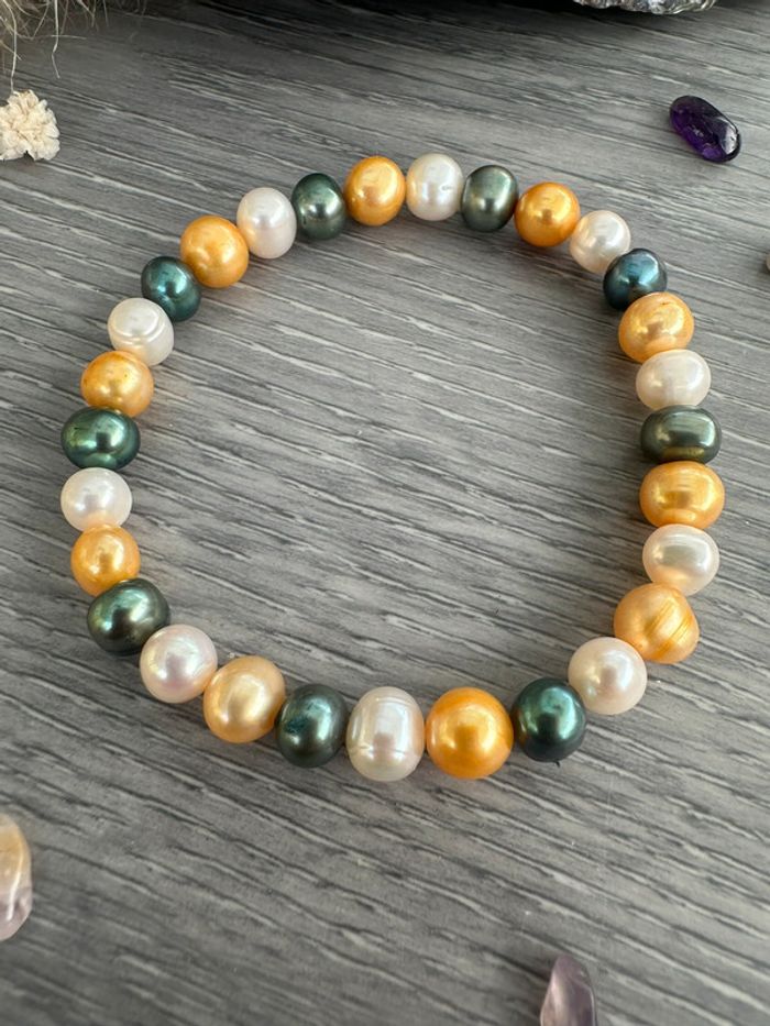 Bracelet en perles nacrées - photo numéro 3