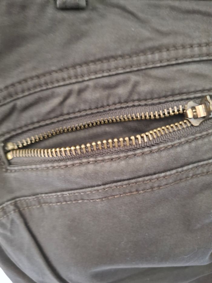 Pantalon marron réglable avec 2 boutons et une fermeture éclair 12  ans Zara - photo numéro 6