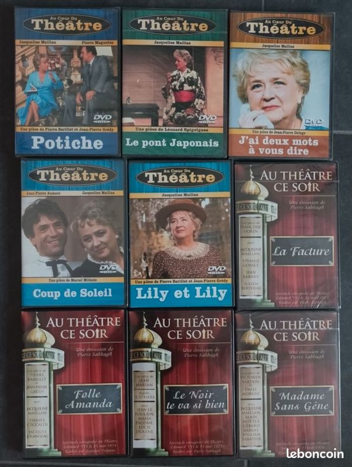Lot de 9 DVD pièces de théatre