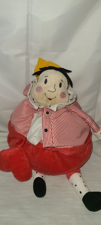 DOUDOU PELUCHE IKEA GULLGOSSE ROI ROUGE RAYE COEUR