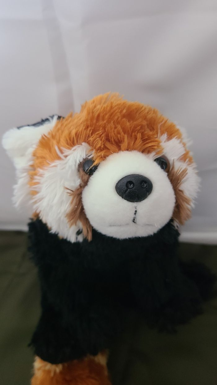 Peluche panda roux WILD REPUBLIC marron noir blanc longue queue - photo numéro 5