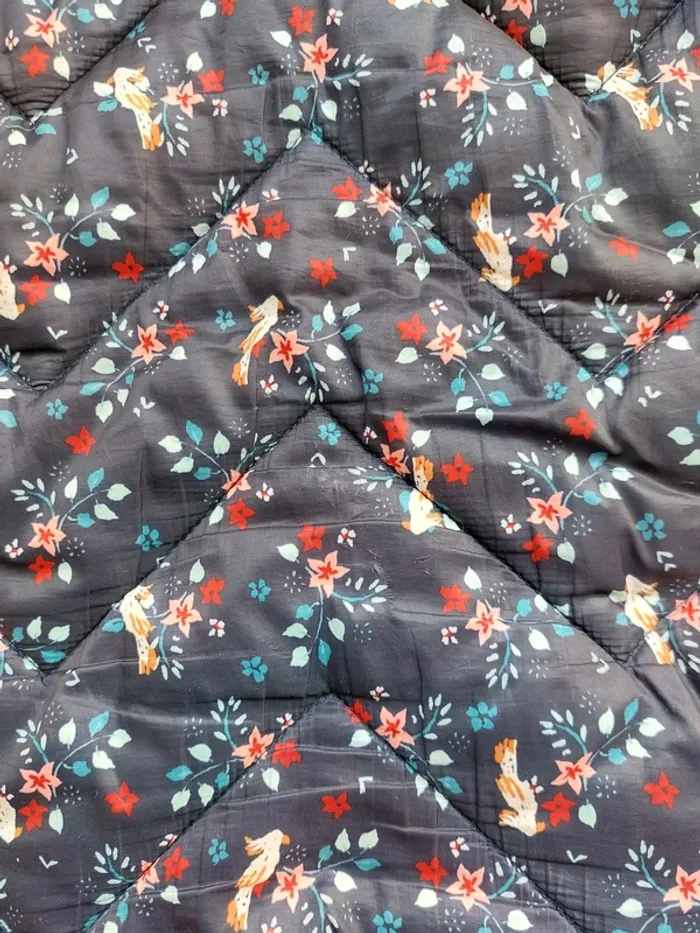 Veste matelassée fleurie mi-saison 7A - photo numéro 5