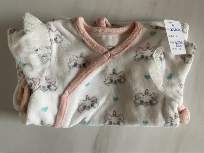 Pyjamas épais blanc Les Aristochats Disney Orchestra 6 mois/67 cm [ref.101B070]