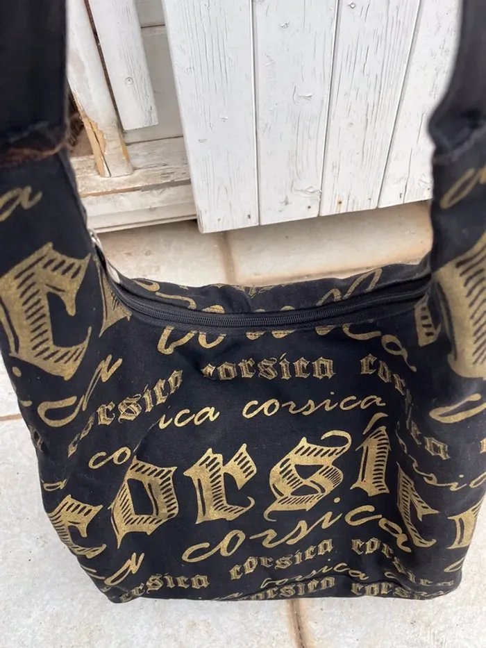 Sac besace noir et or - photo numéro 2