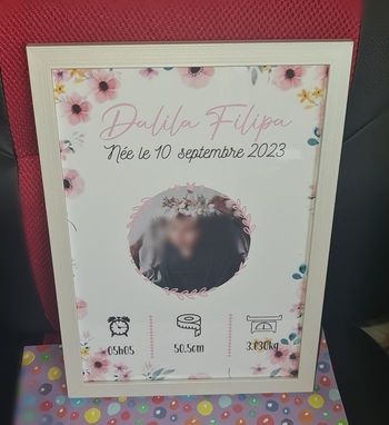 Cadre naissance personnalisé