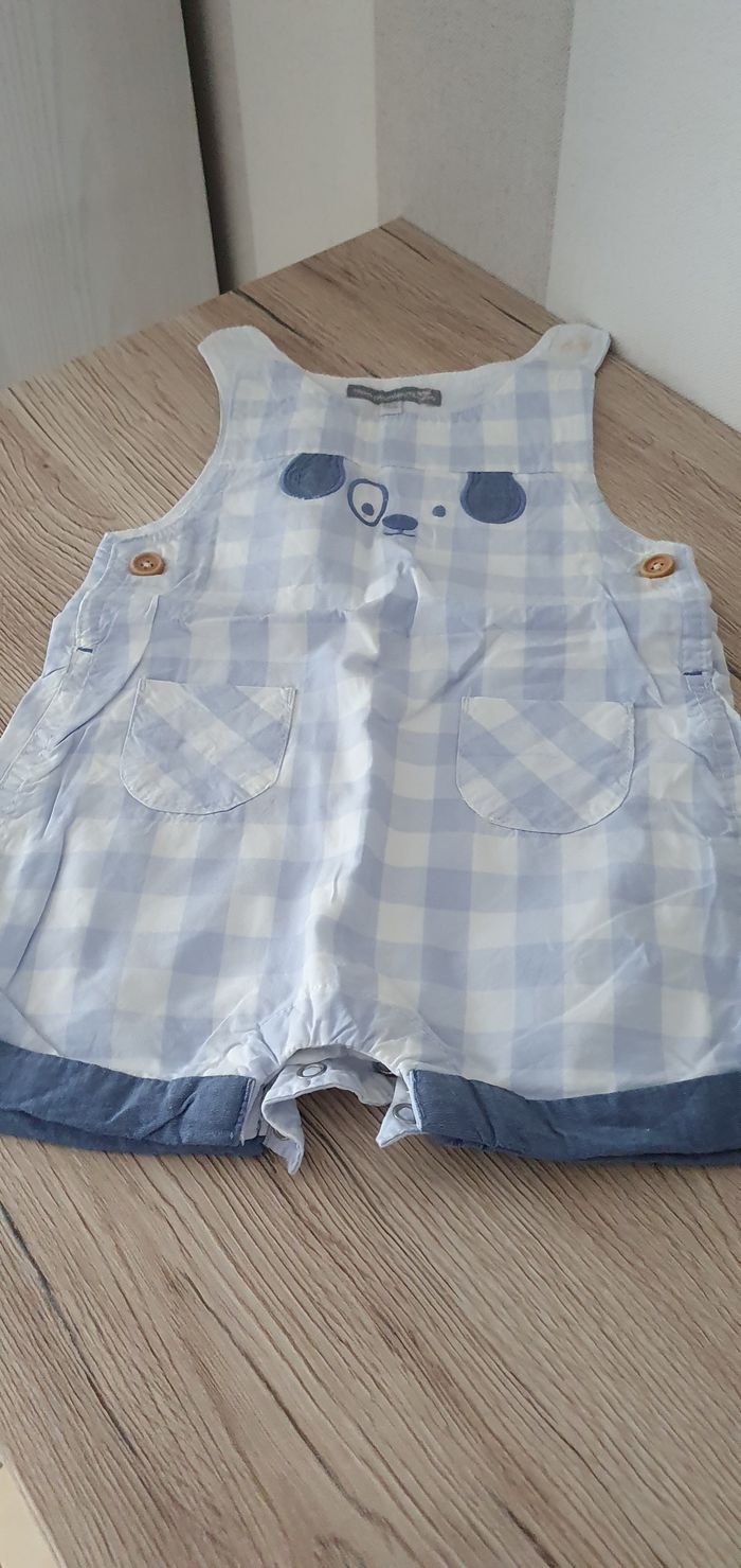 3 mois salopette courte garçon