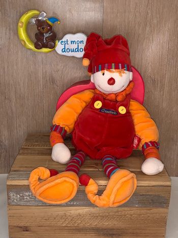 MR162 Doudou clown 🤡 Dragobert moulin Roty