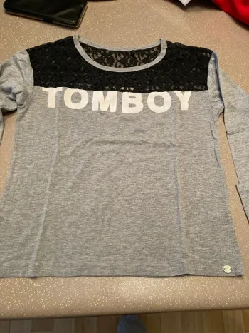 Teeshirt gris et noir IKkS manches longues