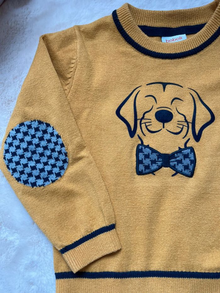 pull jaune motif chien Boboli - 2 ans - photo numéro 2