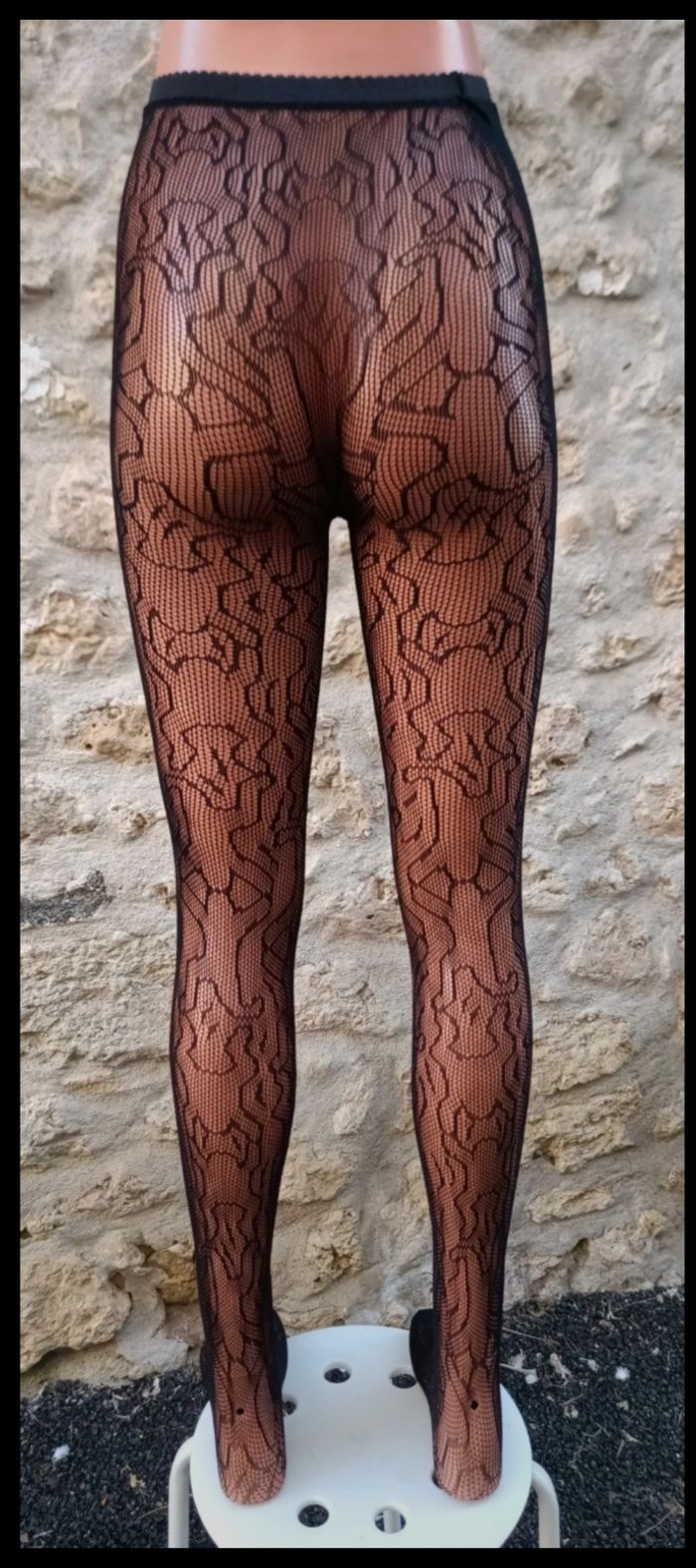 Collant résille motif fantaisie - photo numéro 3