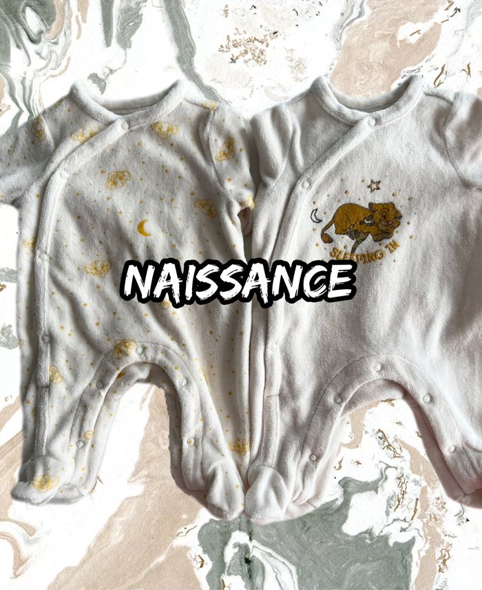 Lot de 2 pyjamas simba naissance manches longues