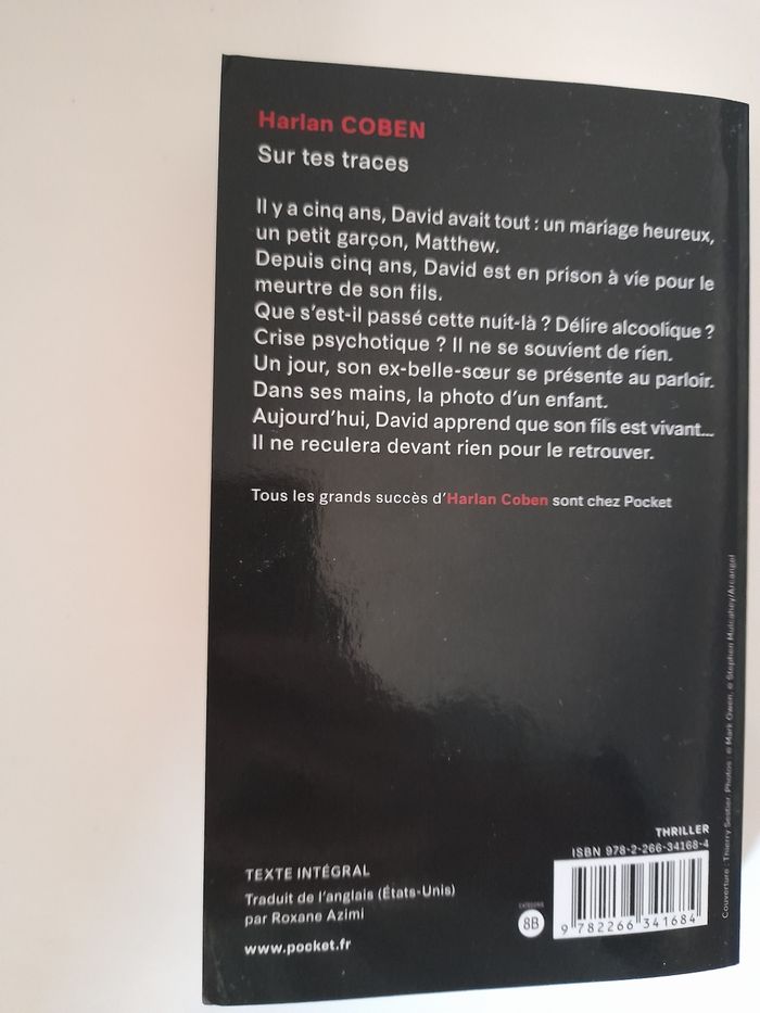 Livre 'Sur tes traces' Harlan Coben - photo numéro 2