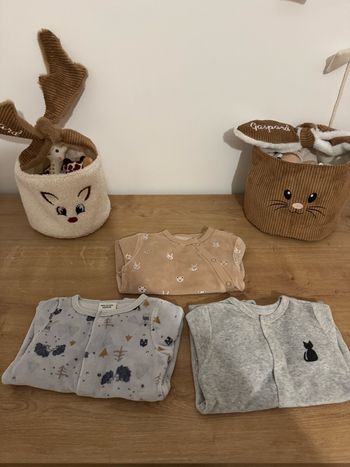 Lot de 3 pyjamas bébé mixte - taille 3 mois