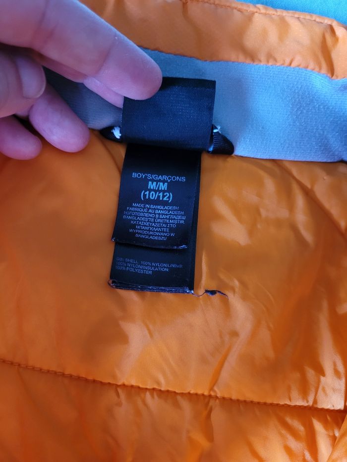 doudoune fine 10/12ans the north face orange (20e) - photo numéro 7