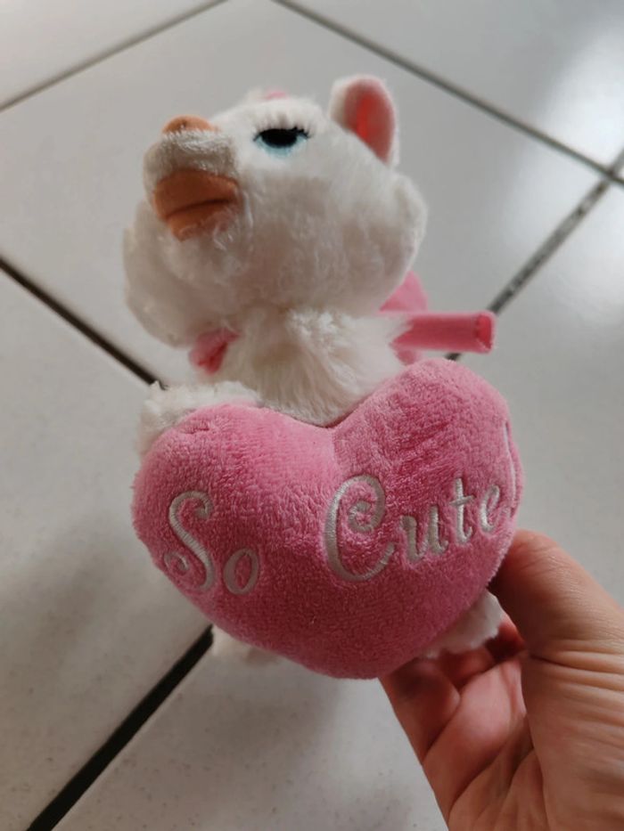 Peluche marie Aristochats so cute coeur - photo numéro 2