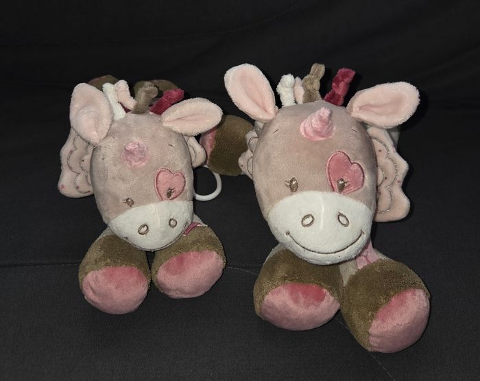 Peluches Jade Licorne et Licorne musicale- Nattou