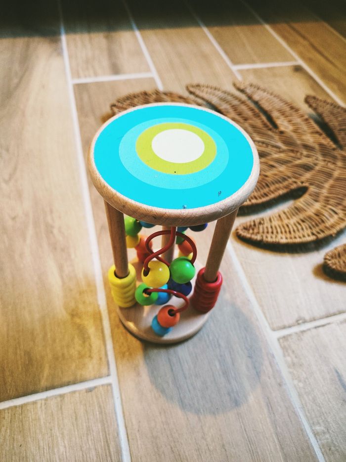 🧮Jeu de motricité Boulier chemin de perles en bois multicolores marque Small Foot - photo numéro 3