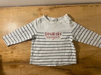 T shirt bébé manches longues 12 mois