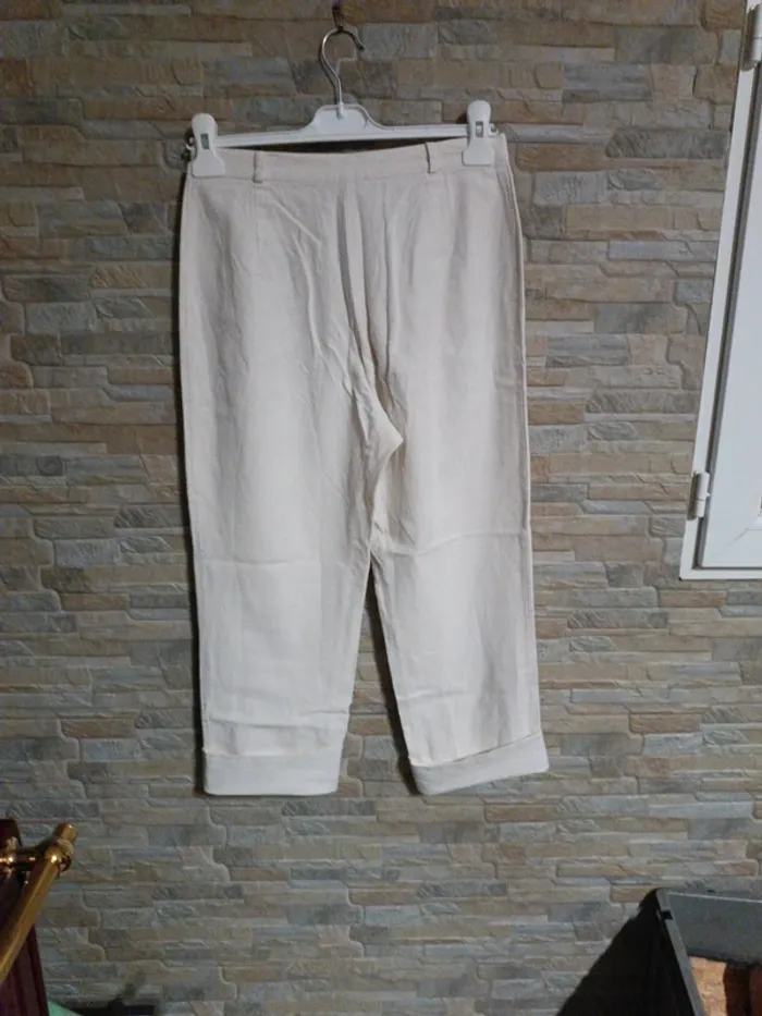 Pantacourt blanc 36/S - photo numéro 3