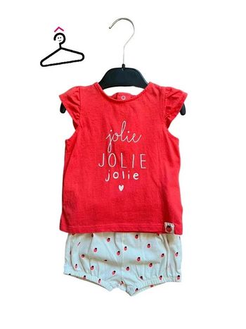 Ensemble T-shirt + short "jolie jolie jolie" - Kiabi fille 6 mois