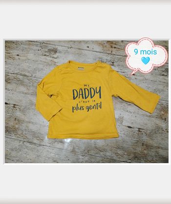 Joli t-shirt garçon manches longues 9 mois