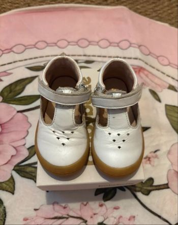 babybotte – pointure 20 cuir blanc motif ananas sandales premiers pas