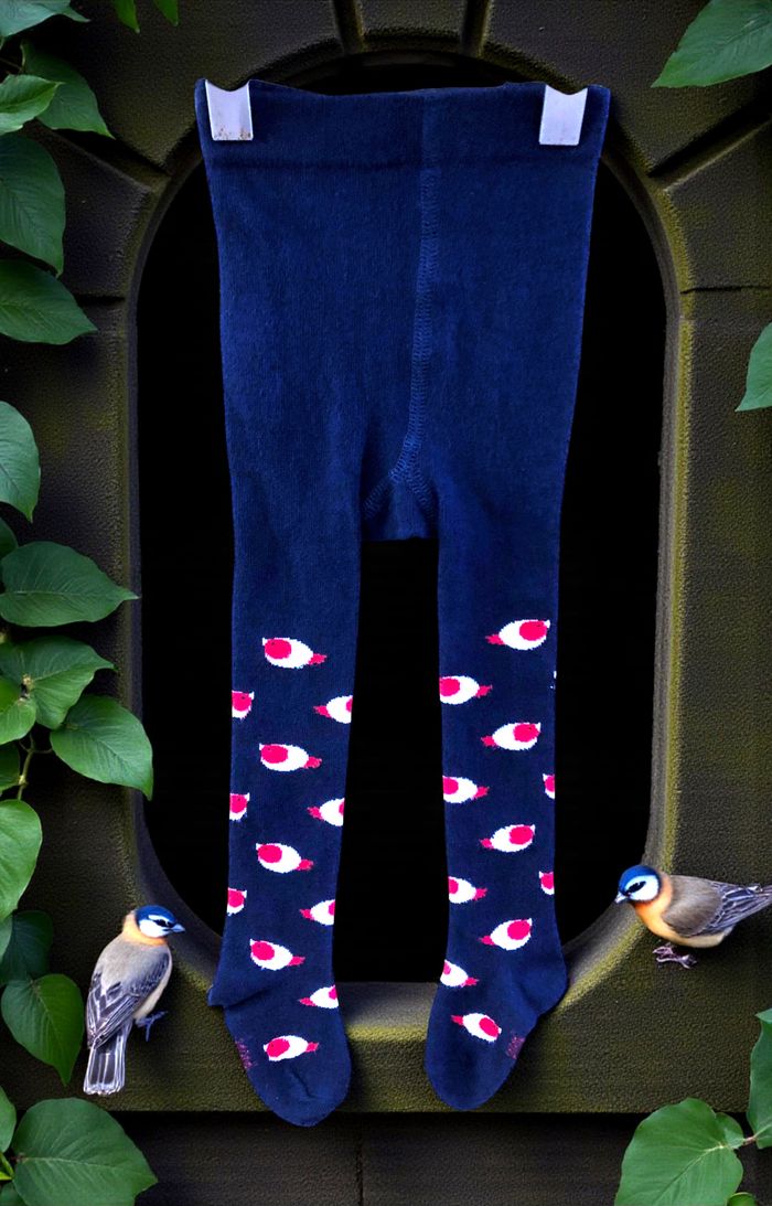 JACADI - NEW - ROBE MAILLE BÉBÉ FILLE MOTIF PETITS OISEAUX AVEC SES COLLANTS 18M - photo numéro 9