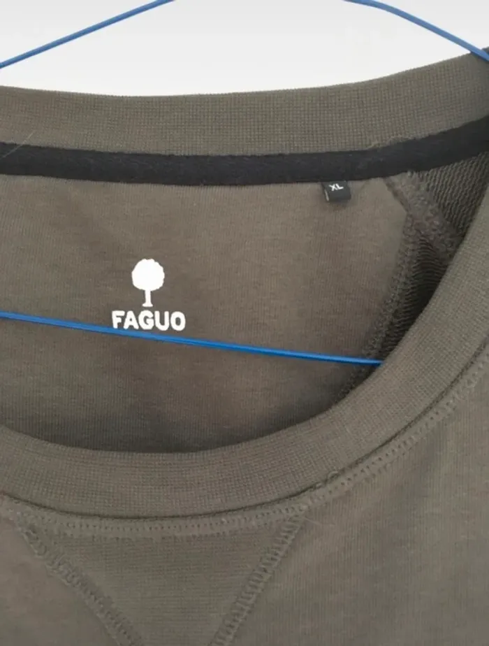 Sweat-shirt homme xl gris moyen Faguo sunday morning - photo numéro 4
