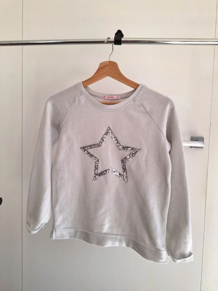 Pull gemo gris clair enfant fille 12 ans