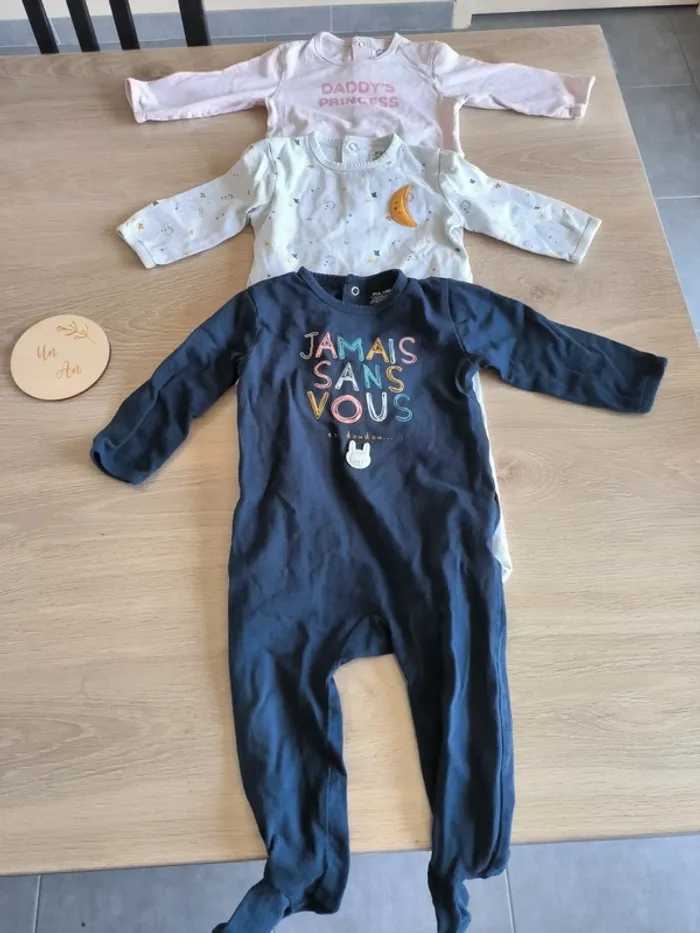 Lot de 3 pyjamas coton kiabi