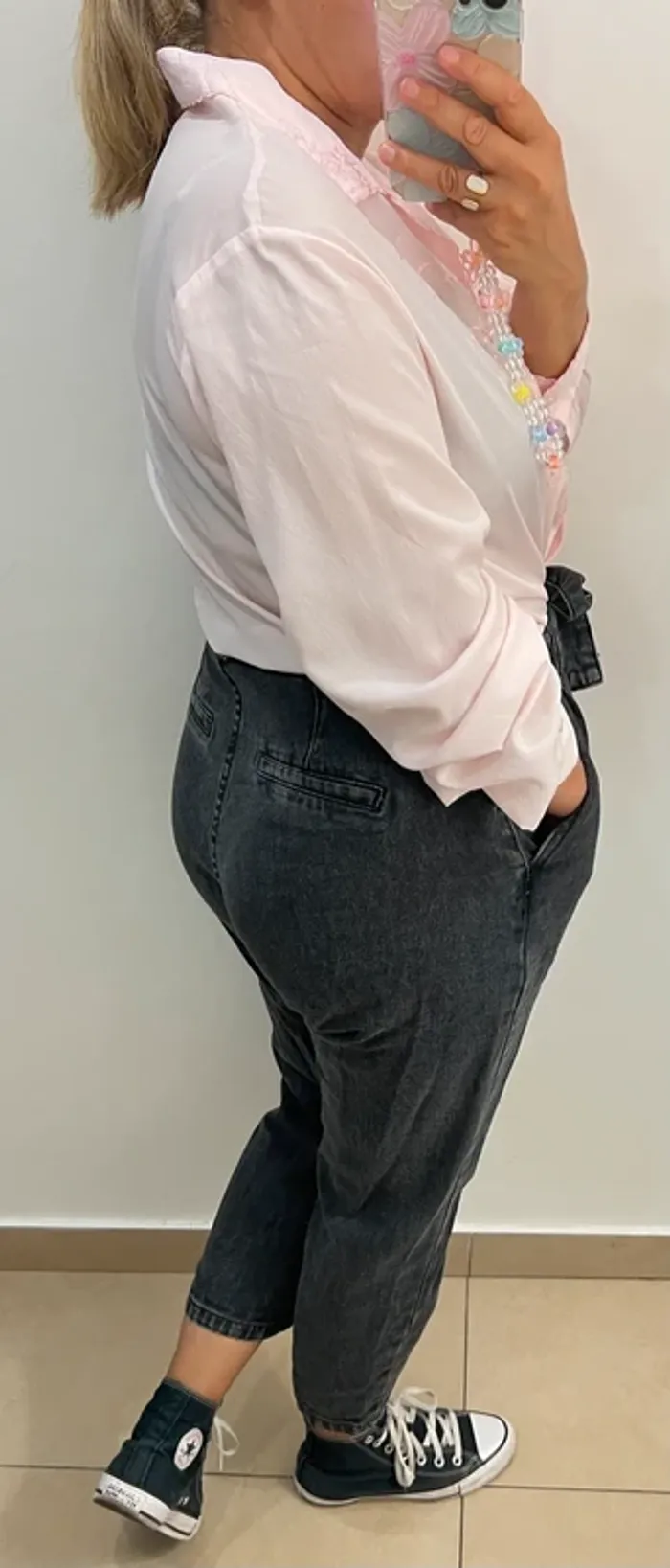 Chemise Rose Brodée - photo numéro 6