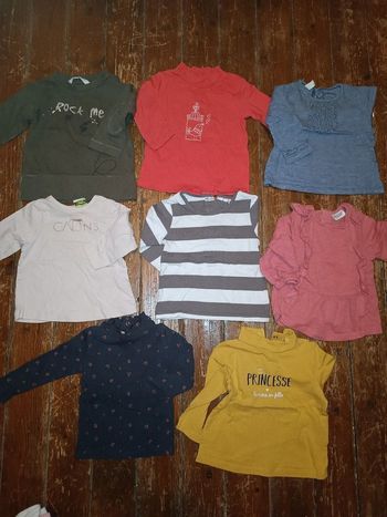 Lot tee-shirt ML 6 mois