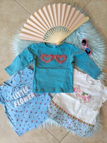 🧸 lot tee shirt fille 18 mois
