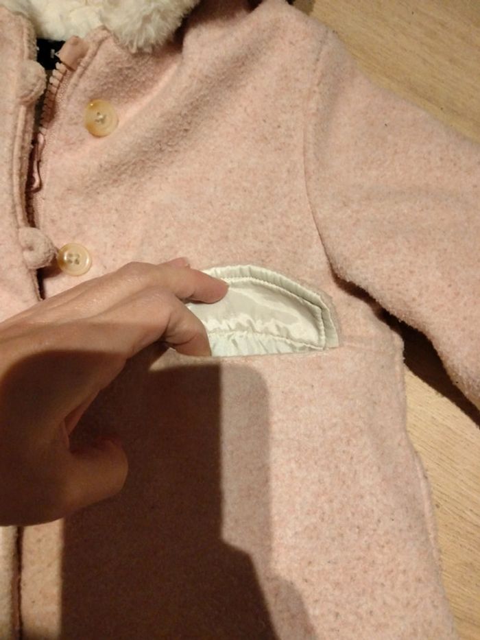 Manteau rose pâle 18 mois - photo numéro 3