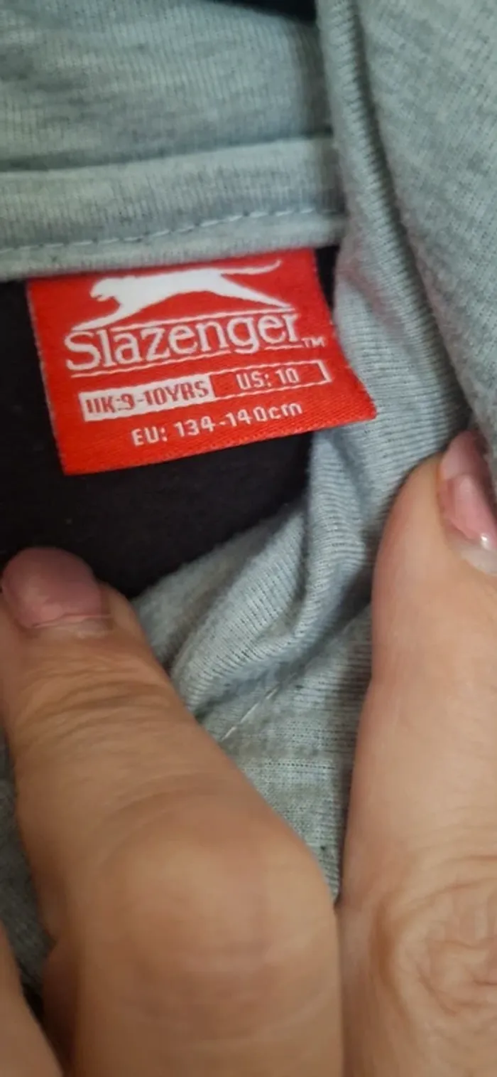 🔥Survêtement Slazenger Ensemble Chaud Gris et Noir (Taille 134-140 cm / 9-10 ans) - photo numéro 3