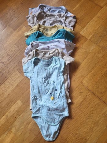 Lot bodies manches courtes taille 24 mois