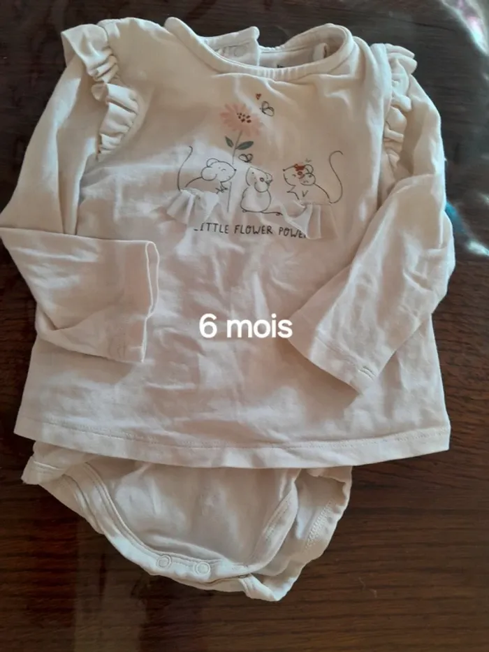 Body fille effet haut 6mois