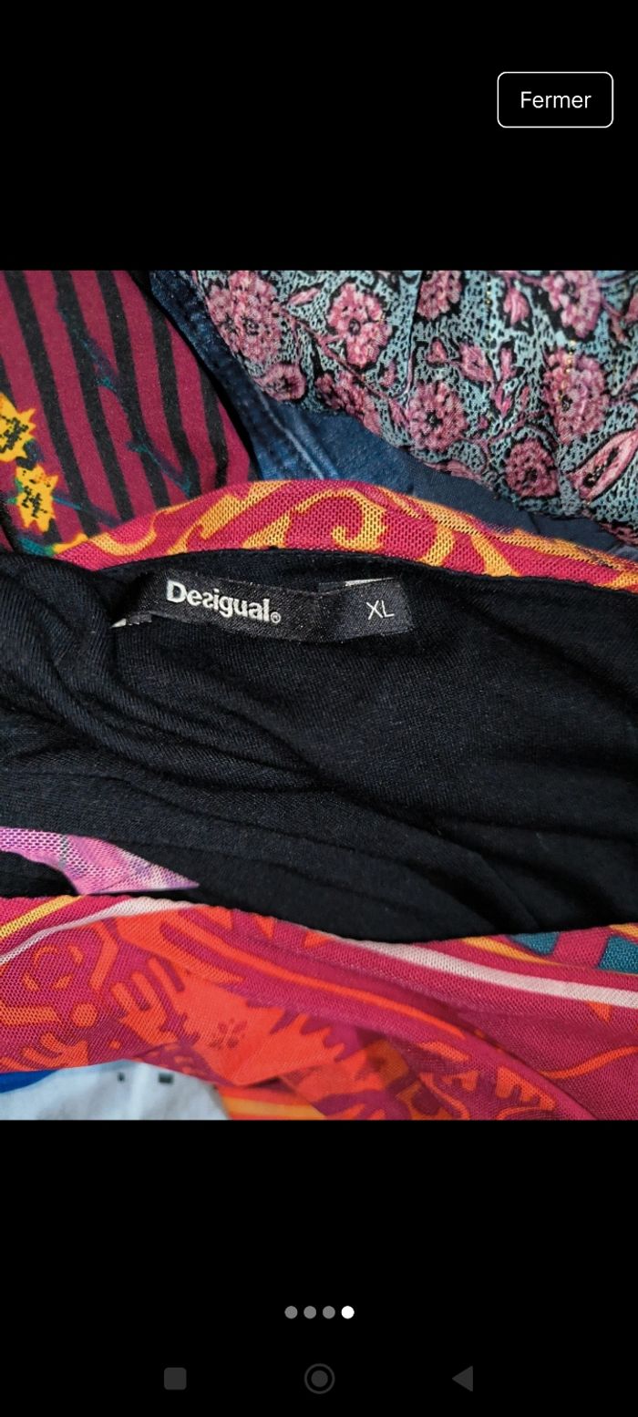 Robe à manches longues colorée de la marque Desigual. Taille 42 - photo numéro 4