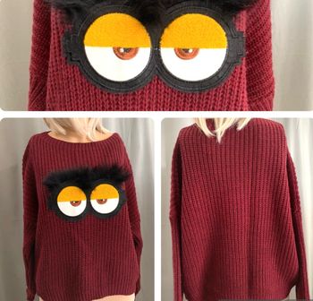 Pull court et chaud coloris prune neuf