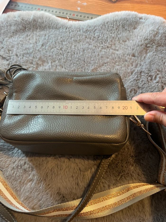 Joli sac cuir gris - photo numéro 9