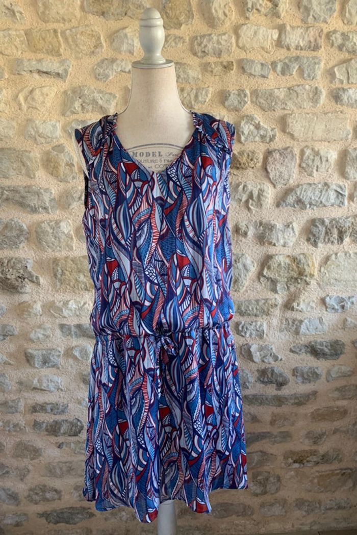 Robe Ikks Bleue Marine et Multicolore T40