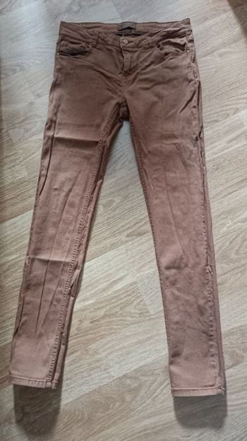 Pantalon slim marron Promod 40