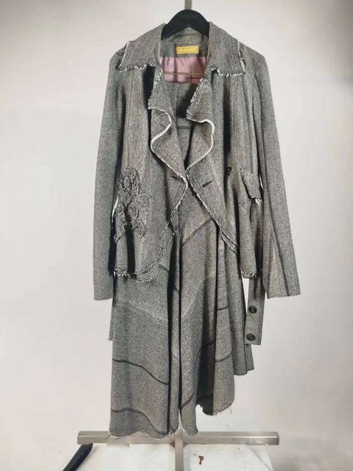 Ensemble veste + jupe en laine Gris Jupe asymétrique | Helena Sorel - A834 - photo numéro 3