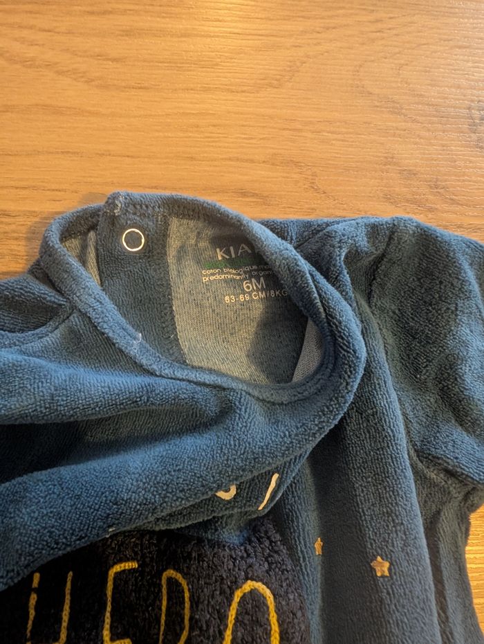 Pyjamas kiabi 6 mois "Je suis le héros de papa" - photo numéro 2