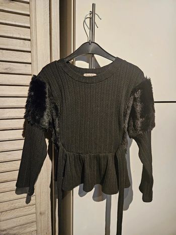 Pull fantaisie noir Fiona & Co 6 ans