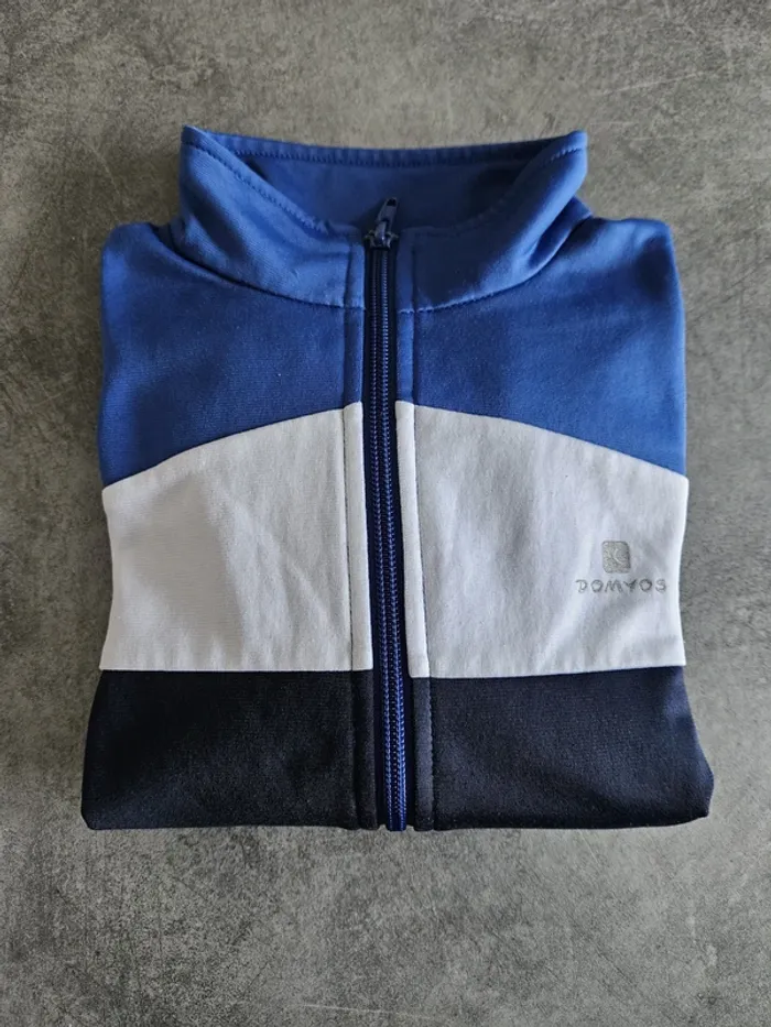 Veste zippée mi-saison garçon - Taille 5 ans (110-113cm) - Domyos - Bleu blanche - photo numéro 6