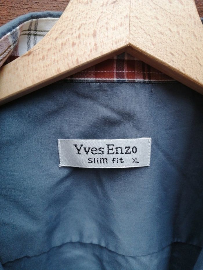 Superbe chemise bleue grise - photo numéro 3