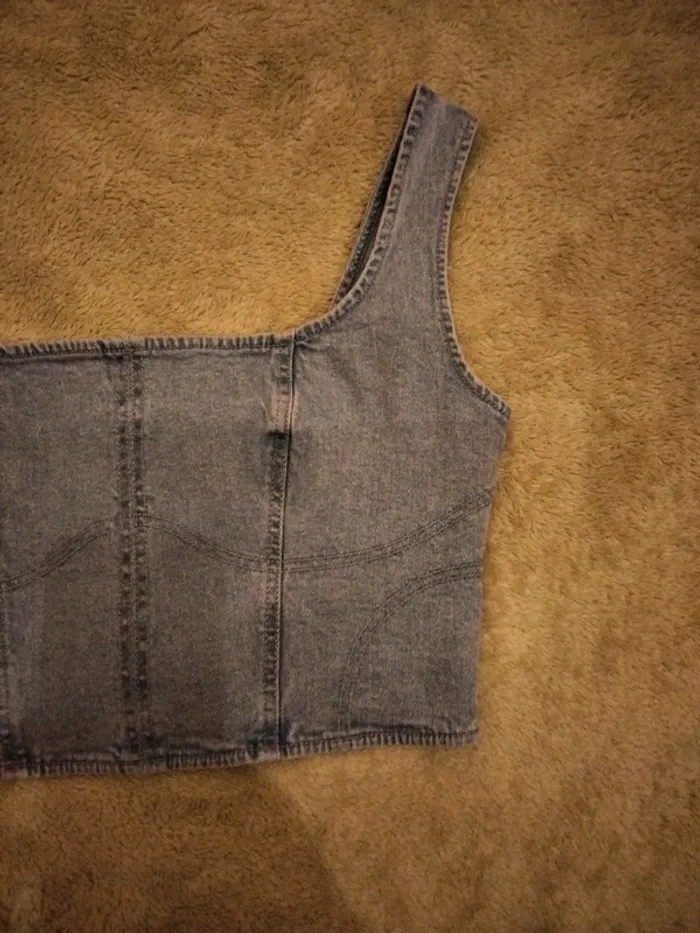 Top Denim Calliope taille L - photo numéro 3