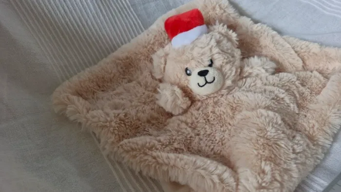 Doudou  plat Ourson  bonnet Noël - photo numéro 2