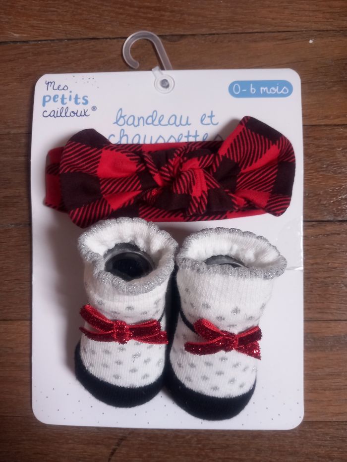 Accessoires chaussettes et bandeau Noël